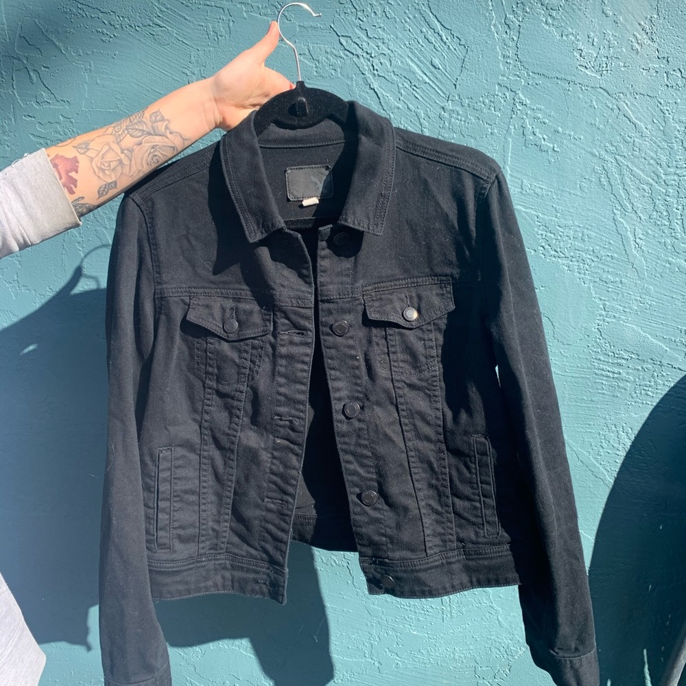 American Eagle Black Jean Jacket